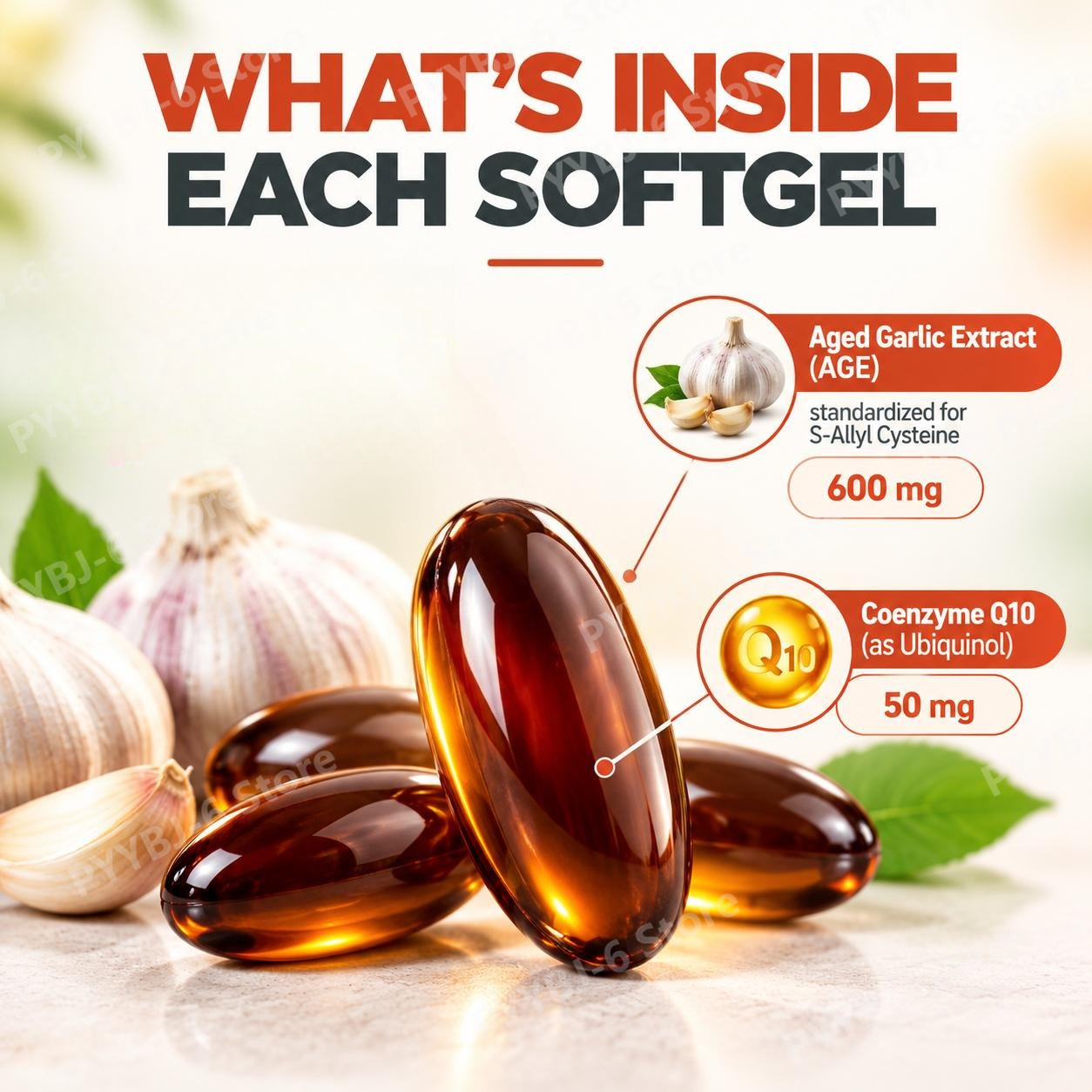 Aged Odorless Garlic Softgels  - Coq10 Ubiquinol Softgel review and price